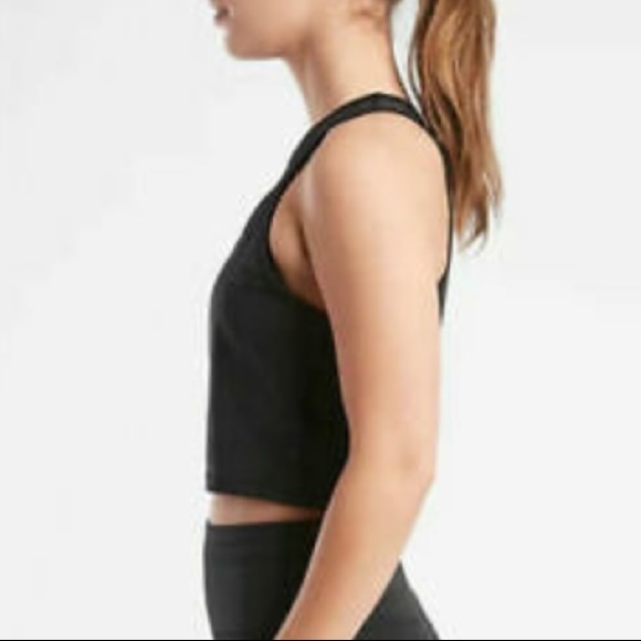 Athleta Tops New Black Athleta Accelerate Crop Tank Poshmark